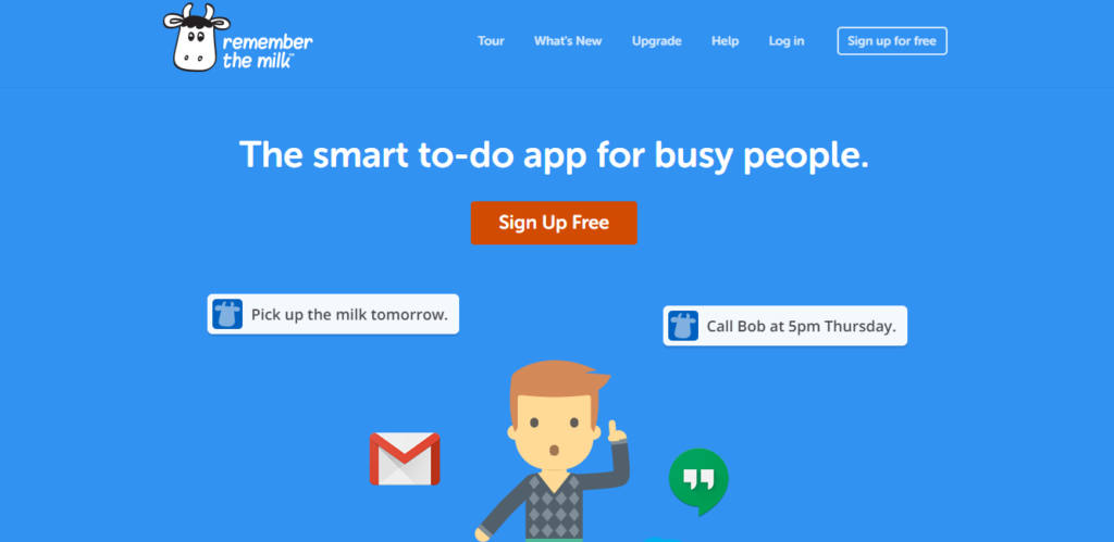 screenshot of best free productivity apps for students: Remember the milk