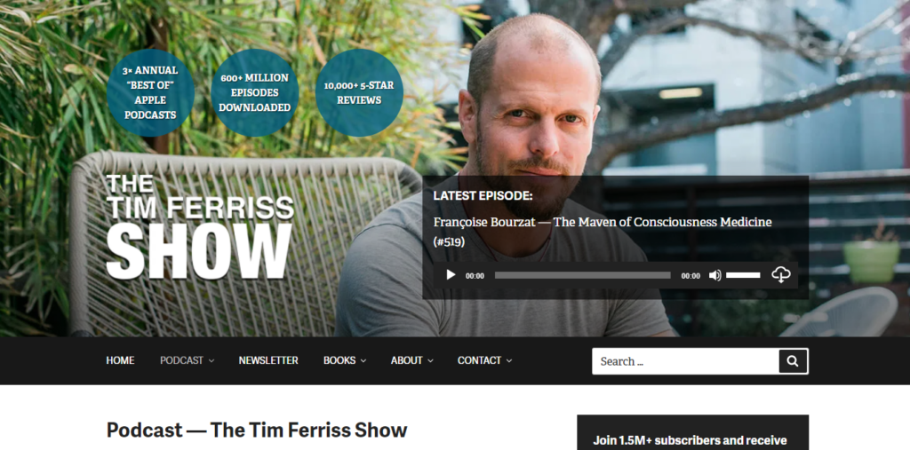 Best productivity resources: Podcast - Tim Ferris